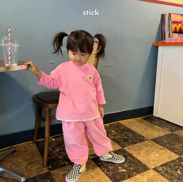 Stick - Korean Children Fashion - #kidsstore - Small Dot Long Tee - 7