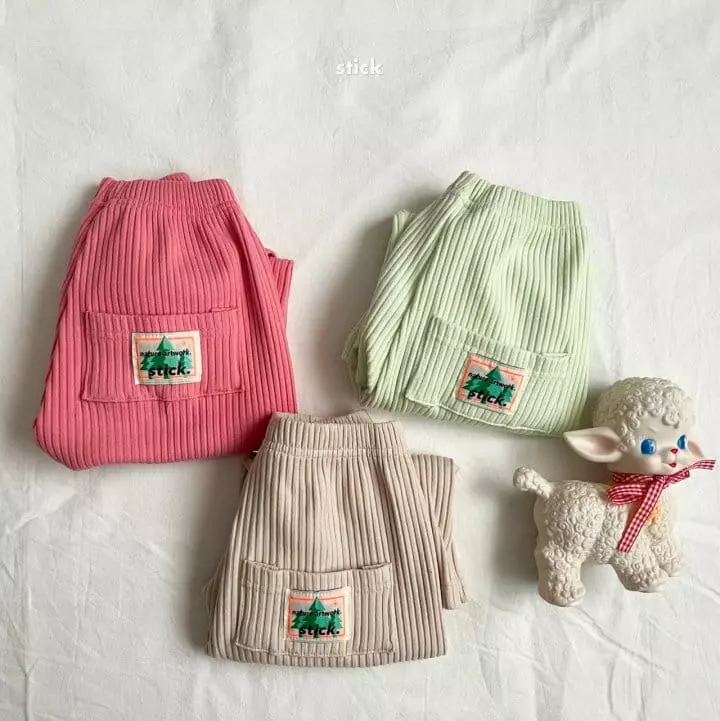 Stick - Korean Children Fashion - #littlefashionista - Cotton Rib Pants