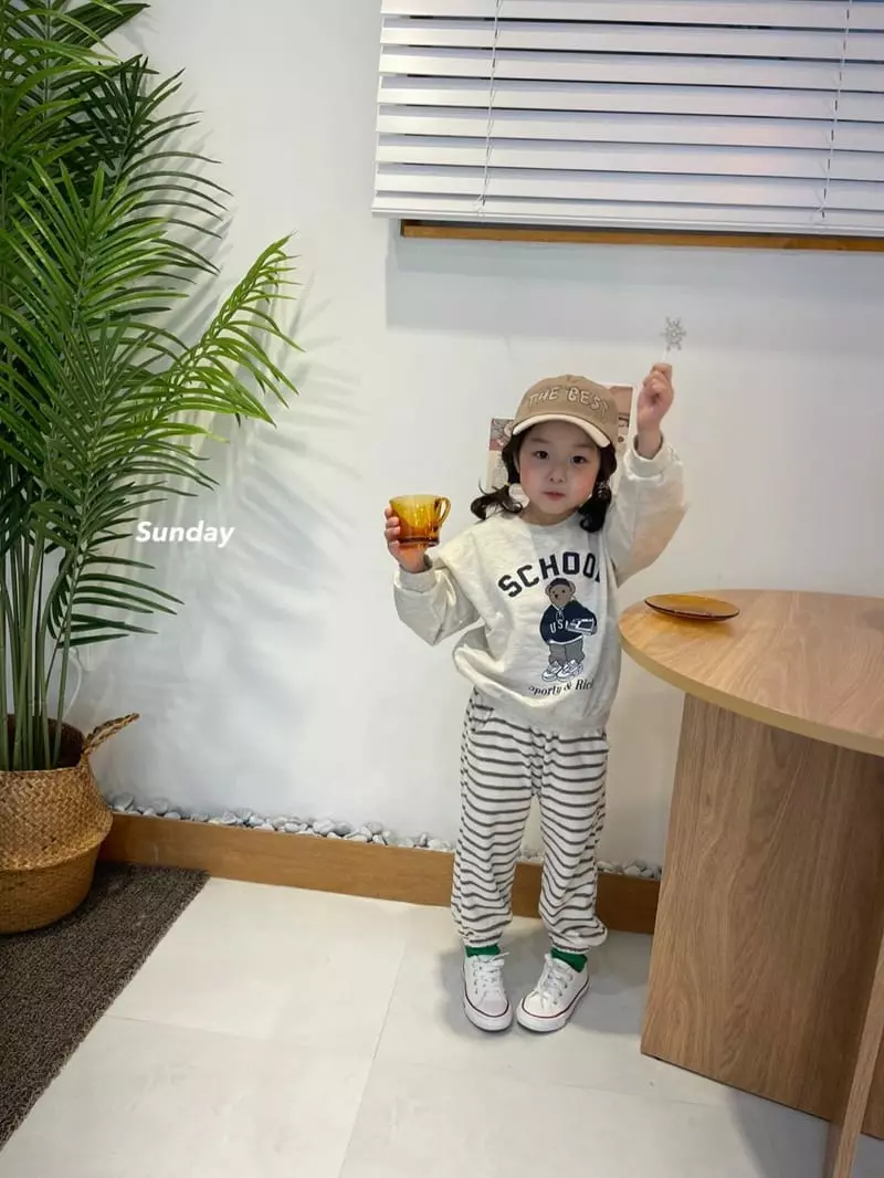 Sunday Closet - Korean Children Fashion - #magicofchildhood - Stripes Terry Pants - 7
