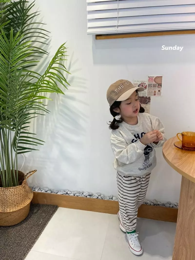 Sunday Closet - Korean Children Fashion - #todddlerfashion - Stripes Terry Pants - 10