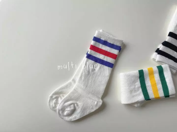 Teamand - Korean Children Fashion - #Kfashion4kids - Three Knee Socks [set of 7] - 2