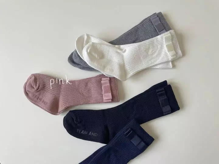 Teamand - Korean Children Fashion - #childofig - Ribbon Rib Knee Socks [set of 5] - 3