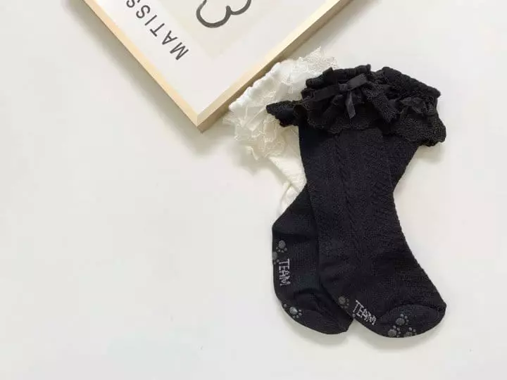 Teamand - Korean Children Fashion - #childofig - Twice Lace Knee Socks [set of 2]