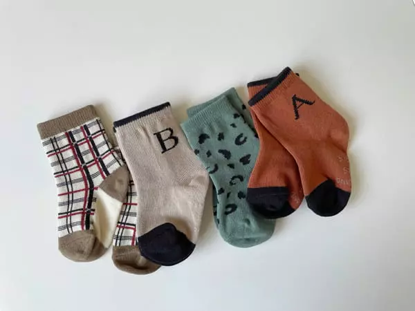 Teamand - Korean Children Fashion - #kidsshorts - Marlang Socks [set of 4]