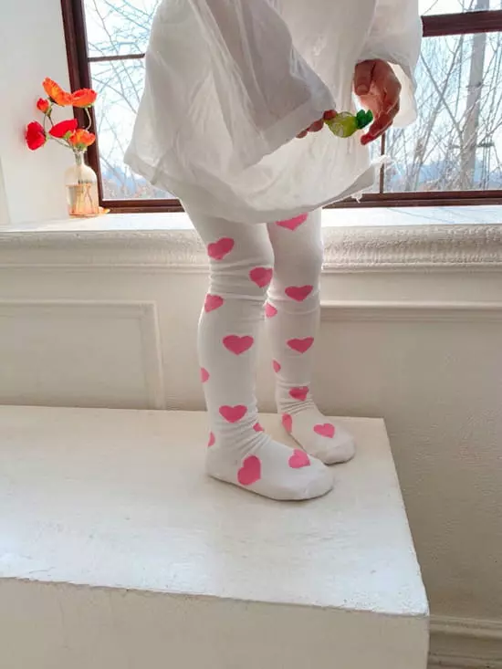 Teamand - Korean Children Fashion - #kidsstore - Heart Tights - 5