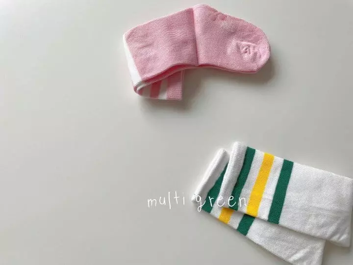 Teamand - Korean Children Fashion - #kidzfashiontrend - Three Knee Socks [set of 7]
