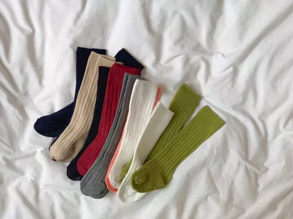 Teamand - Korean Children Fashion - #kidzfashiontrend - Muzi Rib Knee Socks [set of 8] - 9