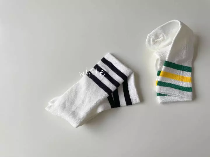 Teamand - Korean Children Fashion - #littlefashionista - Three Knee Socks [set of 7] - 4