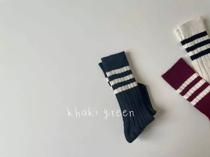 Teamand - Korean Children Fashion - #magicofchildhood - Three Rib Knee Socks [set of 5]