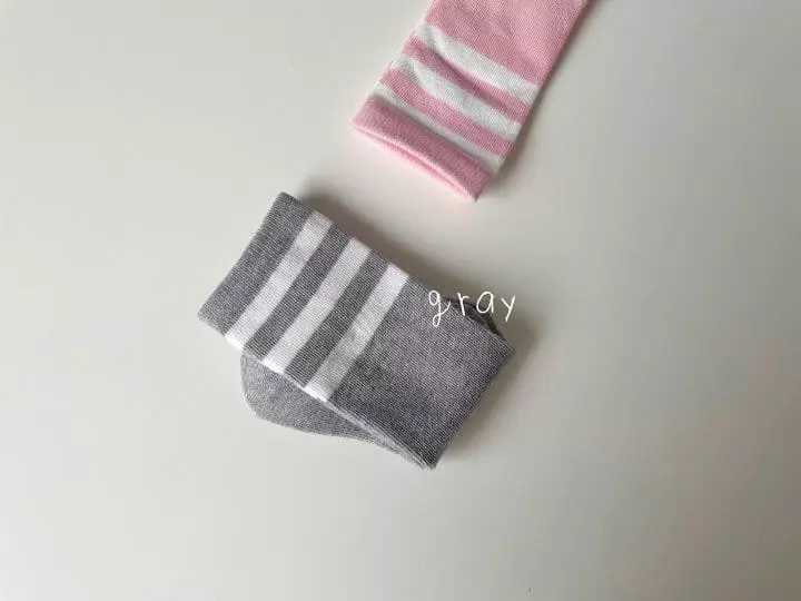 Teamand - Korean Children Fashion - #minifashionista - Three Knee Socks [set of 7] - 5