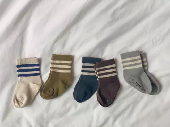 Teamand - Korean Children Fashion - #prettylittlegirls - 3 Stripes Socks [set of 5]