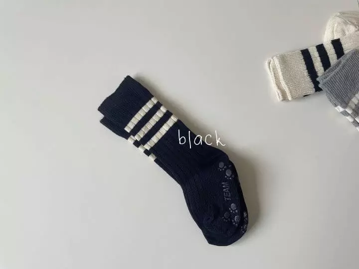 Teamand - Korean Children Fashion - #prettylittlegirls - Three Rib Knee Socks [set of 5] - 3