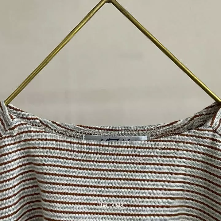 The Lalala - Korean Children Fashion - #Kfashion4kids - Ten Slit Stripes Tee - 5