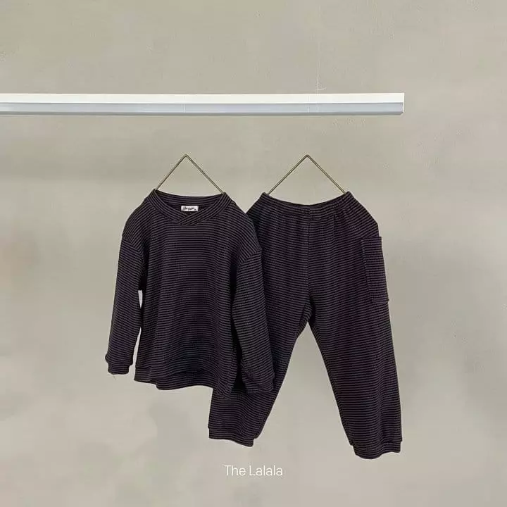 The Lalala - Korean Children Fashion - #designkidswear - Waffle Sweatshirt Bottom Set - 2