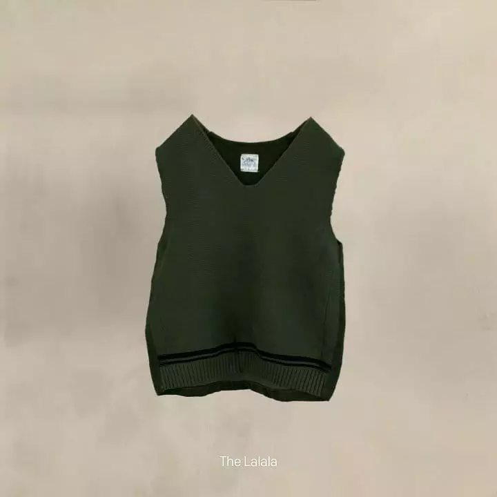 The Lalala - Korean Children Fashion - #kidsshorts - Line Knit Vest - 6