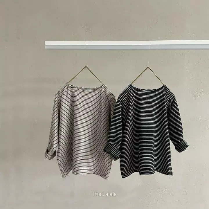 The Lalala - Korean Children Fashion - #kidsshorts - Ten Slit Stripes Tee - 2
