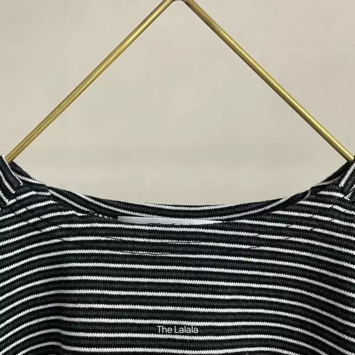 The Lalala - Korean Children Fashion - #littlefashionista - Ten Slit Stripes Tee - 6