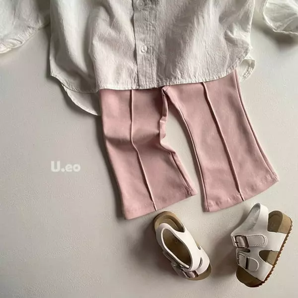 U Eo - Korean Children Fashion - #kidzfashiontrend - Pintuck Bootscut Pants - 6