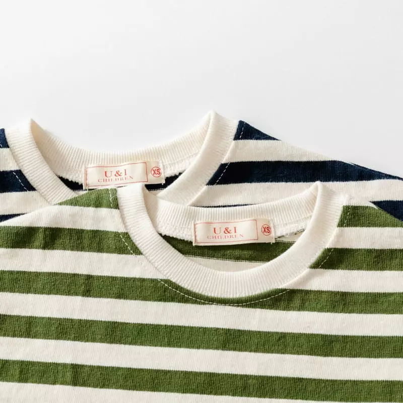 U & I - Korean Children Fashion - #Kfashion4kids - Tok Tok Stripes Short Sleeves Tee - 7