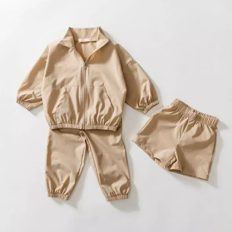 U & I - Korean Children Fashion - #Kfashion4kids - Zip-up Shorts Pants Set - 10