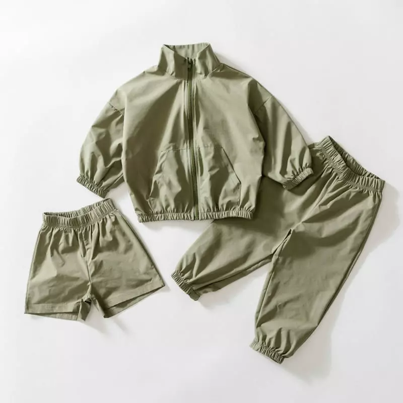 U & I - Korean Children Fashion - #childofig - Zip-up Shorts Pants Set