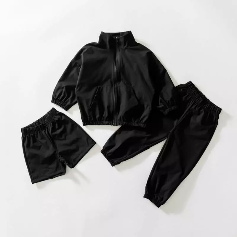 U & I - Korean Children Fashion - #childofig - Zip-up Shorts Pants Set - 2