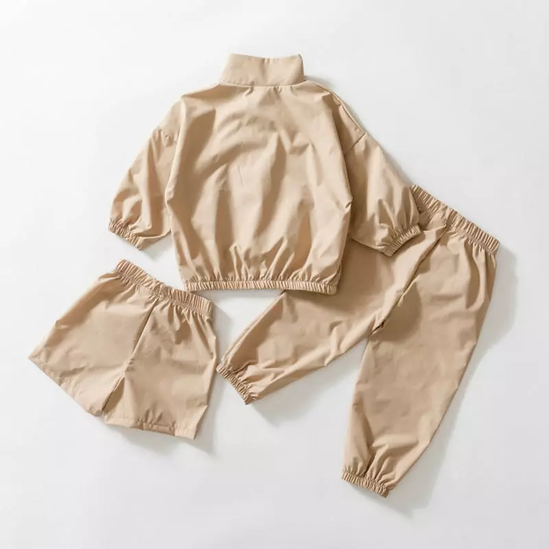 U & I - Korean Children Fashion - #childrensboutique - Zip-up Shorts Pants Set - 3