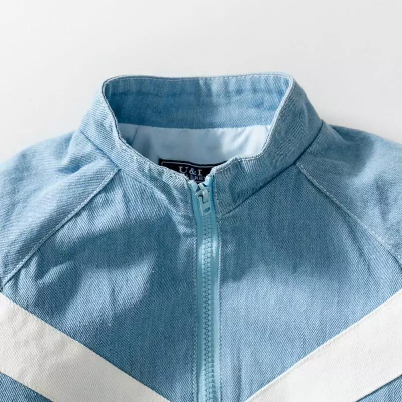 U & I - Korean Children Fashion - #designkidswear - V Deniom Baseball Jumper - 5