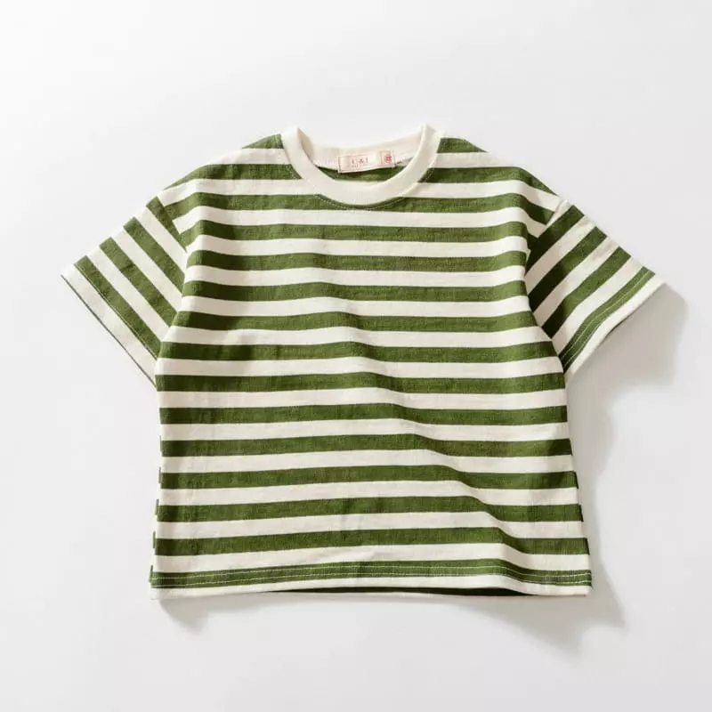 U & I - Korean Children Fashion - #discoveringself - Tok Tok Stripes Short Sleeves Tee - 2