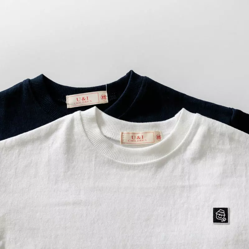 U & I - Korean Children Fashion - #kidsstore - Patch Point Short Sleeves Tee - 7