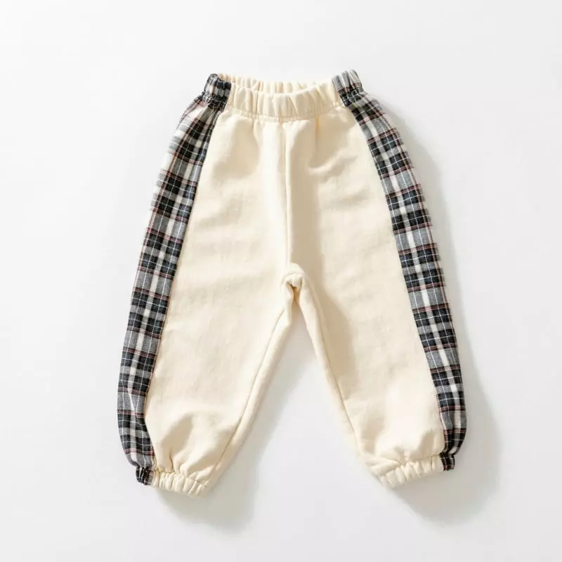 U & I - Korean Children Fashion - #kidzfashiontrend - Check Linr Pants - 3