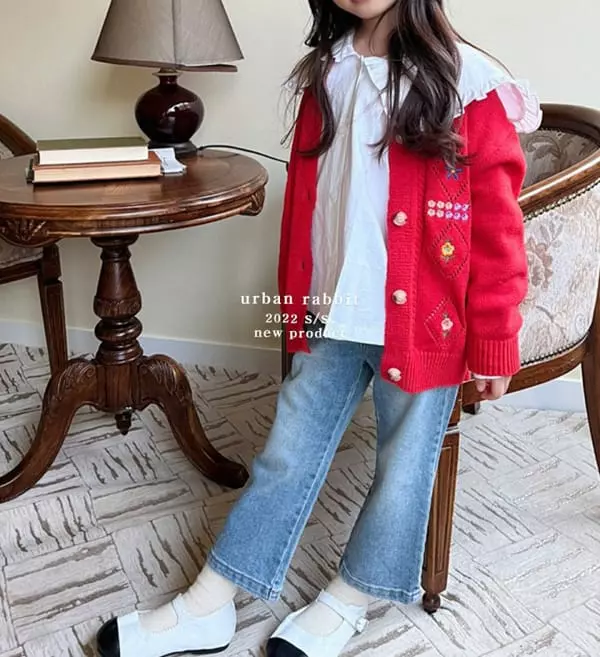 Urban Rabbit - Korean Children Fashion - #childofig - Flower Embroidery Knit - 6