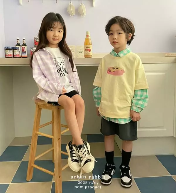 Urban Rabbit - Korean Children Fashion - #childrensboutique - Square Shirt - 2