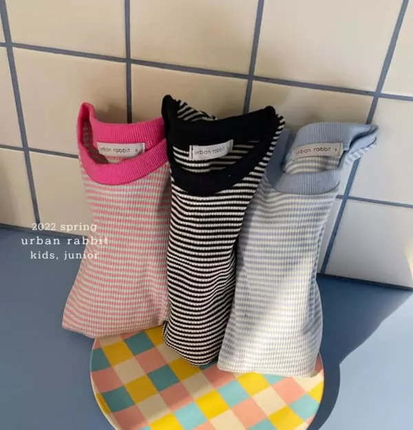 Urban Rabbit - Korean Children Fashion - #designkidswear - Candy Stripes Tee - 7
