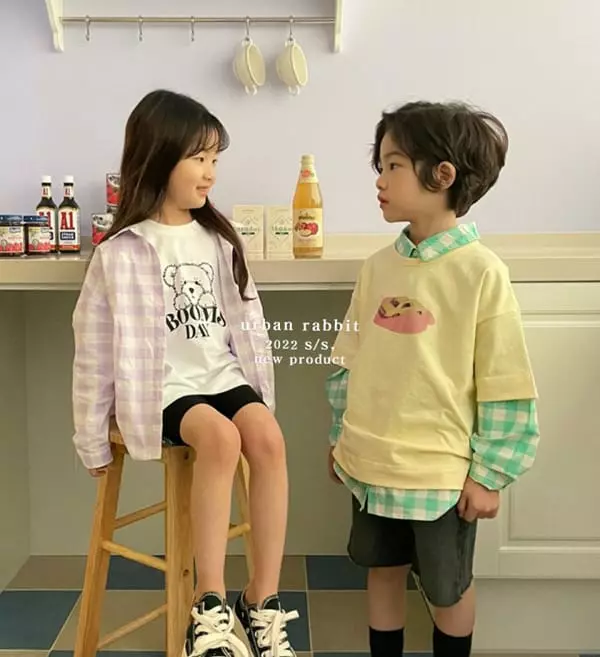 Urban Rabbit - Korean Children Fashion - #designkidswear - Square Shirt - 3