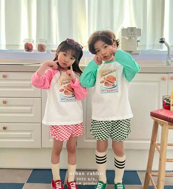 Urban Rabbit - Korean Children Fashion - #kidsshorts - Pan Cake Raglan Tee