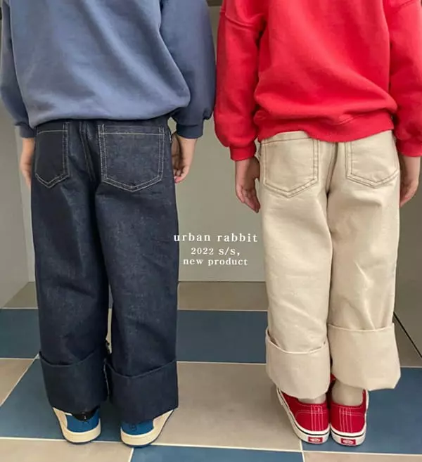 Urban Rabbit - Korean Children Fashion - #kidsshorts - Roll Up Jeans - 3