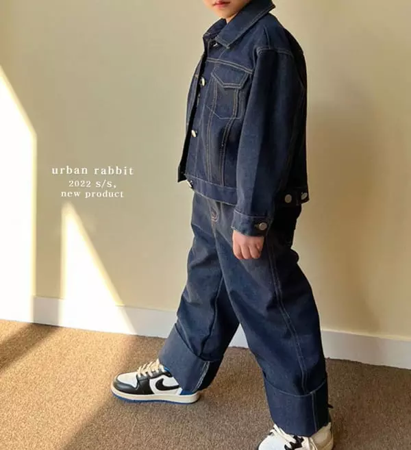 Urban Rabbit - Korean Children Fashion - #kidzfashiontrend - Roll Up Jeans - 5