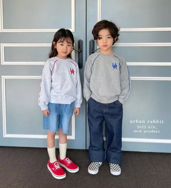 Urban Rabbit - Korean Children Fashion - #littlefashionista - Line Embroidery Sweatshirt - 2