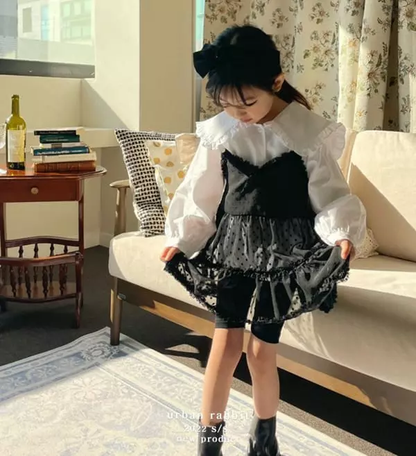 Urban Rabbit - Korean Children Fashion - #magicofchildhood - Dot Lace One-piece - 3