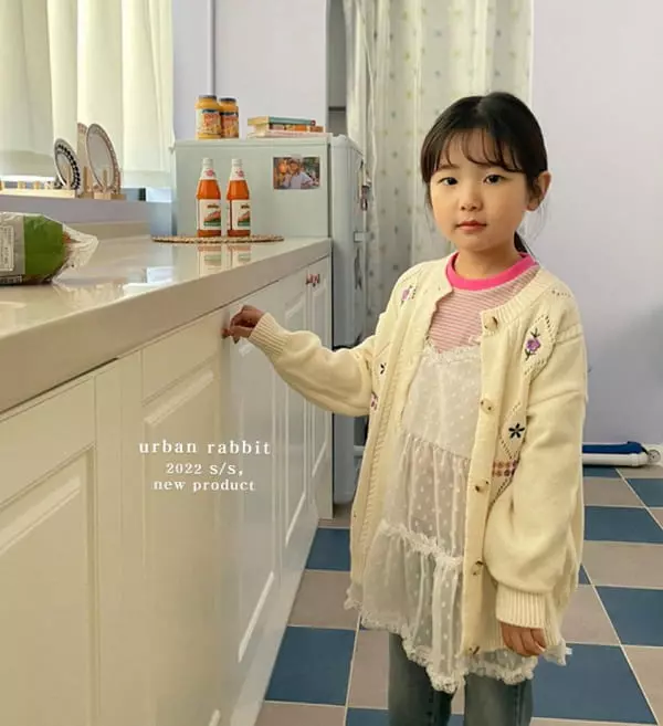Urban Rabbit - Korean Children Fashion - #minifashionista - Flower Embroidery Knit