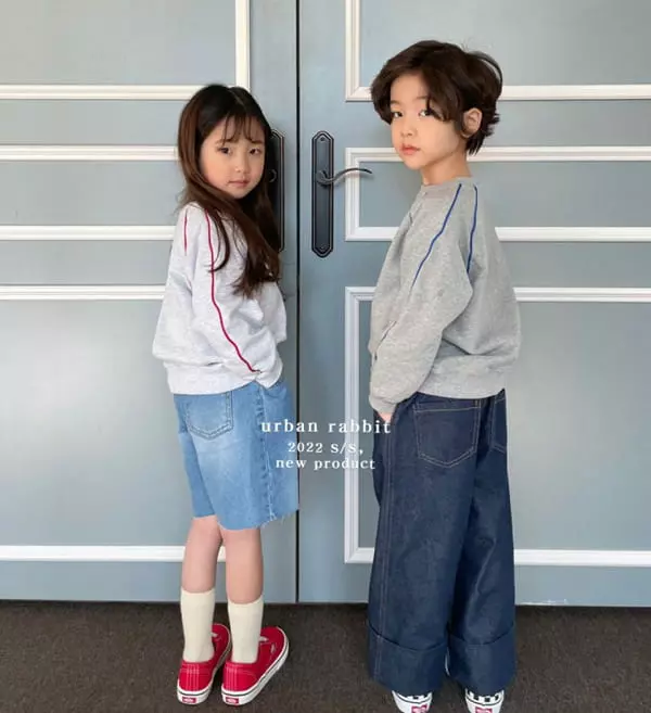 Urban Rabbit - Korean Children Fashion - #magicofchildhood - Line Embroidery Sweatshirt - 4