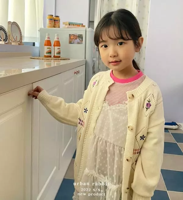 Urban Rabbit - Korean Children Fashion - #prettylittlegirls - Flower Embroidery Knit - 2