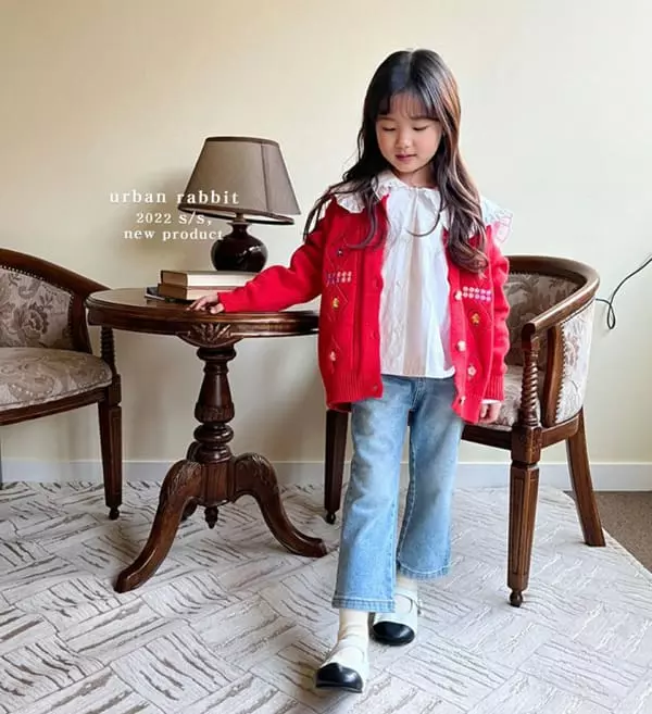 Urban Rabbit - Korean Children Fashion - #stylishchildhood - Flower Embroidery Knit - 5