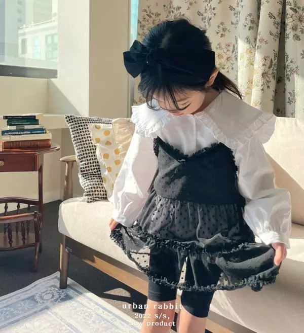 Urban Rabbit - Korean Children Fashion - #prettylittlegirls - Big Collar Blouse - 4