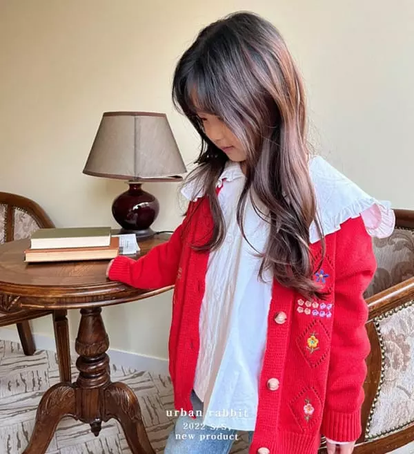 Urban Rabbit - Korean Children Fashion - #todddlerfashion - Flower Embroidery Knit - 3