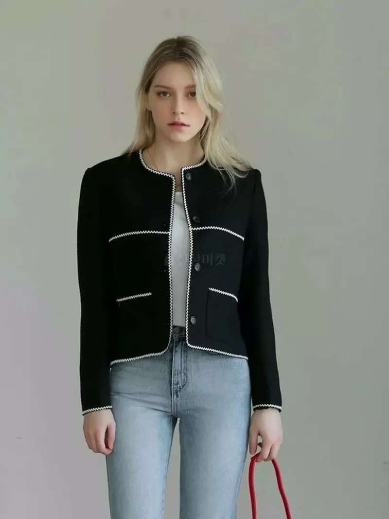 Vert Neuf - Korean Women Fashion - #thelittlethings - Dear Tweed Jacket - 4