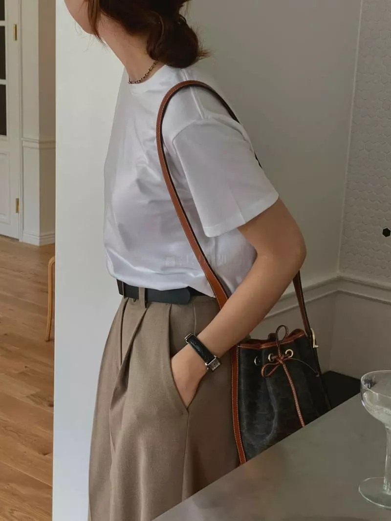 Vineyard - Korean Women Fashion - #shopsmall - Mood Silke Tee - 2