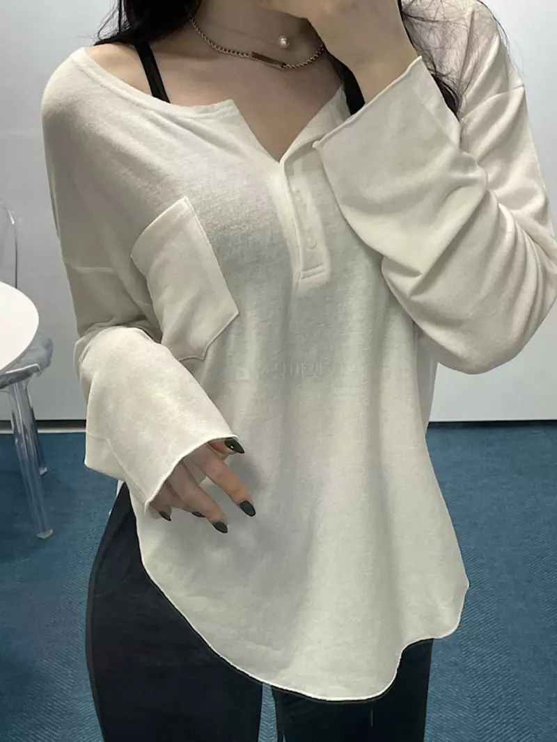 Want - Korean Women Fashion - #womensfashion - Line Maker Tee - 2