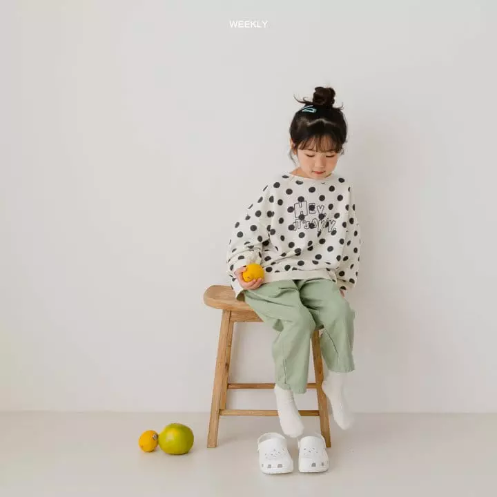 Weekly - Korean Children Fashion - #prettylittlegirls - Dot Sweatshirt - 4